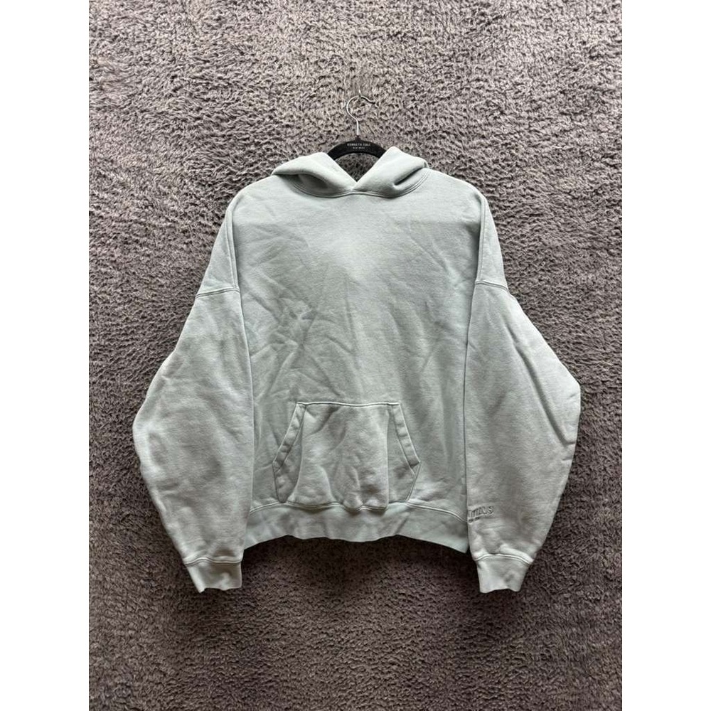 Fear Of God‎ Essentials 3M Logo Fleece Pullover Hoodie Mint Green Mens Size M